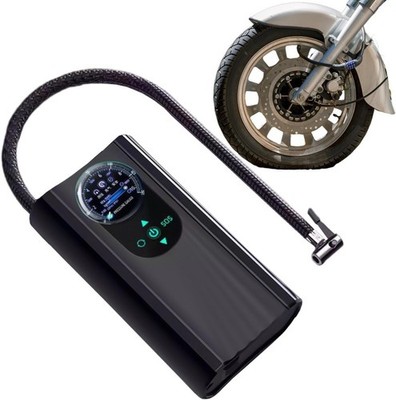 Compressore D'aria Portatile PULITUO, Gonfiatore Per Pneumatici DC 12V, Con LED E Manometro Digitale 150 Psi Giallo 88716386