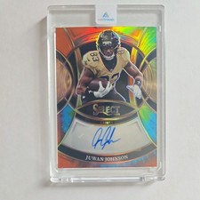 2025 Panini Select Juwan Johnson Saints Signatures Prizm Autograph 20/25 Tye Dye