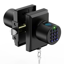 HIDALIFE Keyless Entry Door Lock with Knob, Fingerprint Keypad Digtal Lock, B...
