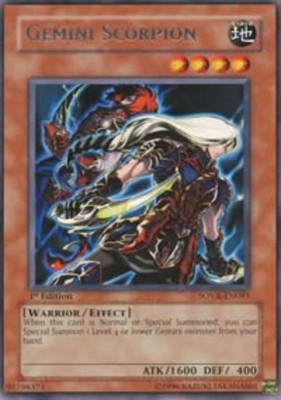 Gemini Scorpion - SOVR-EN085 - Rare - Unlimited Edition - Heavily Played