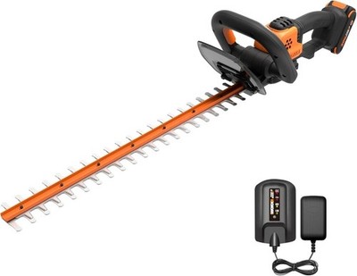 22'' 20 Volt Cordless Hedge Trimmer Dual Action Steel Blade Shrub Bush Cutter