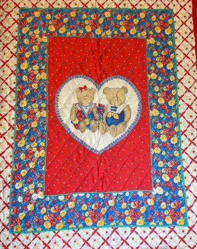 Vintage 70s 60s Cats Playing Mushrooms Baby Blanket Storybook Kitschy Nursery - Picture 10 of 13