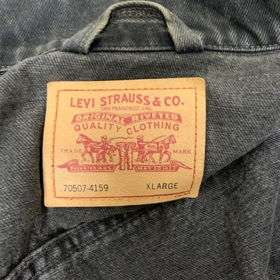 Vintage Levis Jacket Mens XL Black Denim 70507 4159 Type 3 Trucker