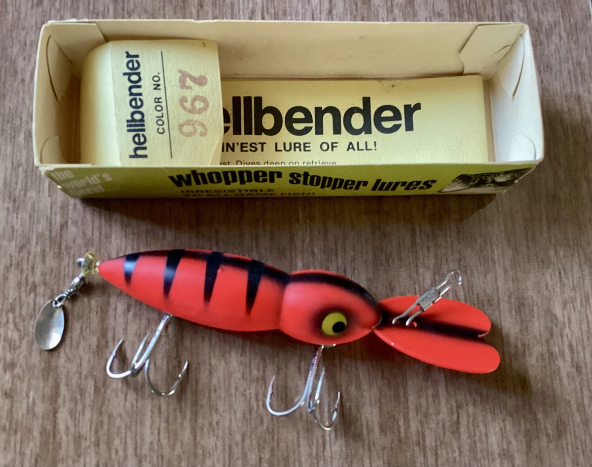 1 leurre de pêche vintage original Whopper Stopper Heddon Hellbender