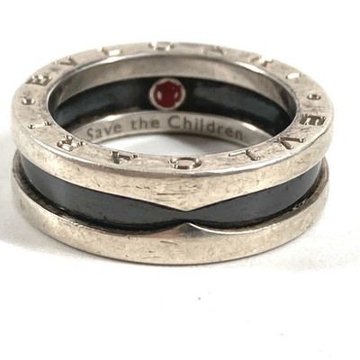 BVLGARI SAVE THE CHILDREN Ring ring accessories Ring AG925 Black/Silver