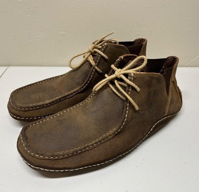 BEDSTU Parkour Moc Toe Chukka Mens 11 Brown Leather Ankle Boots Drivers