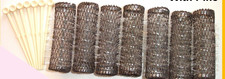 2 Packs 14 total MEDIUM BRUSH ROLLERS PINS Hair Curlers Bristles 2 1/2"x 3/4