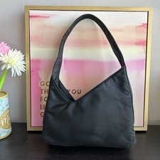 Vintage Prada Mini Nylon Shoulder Bag Black