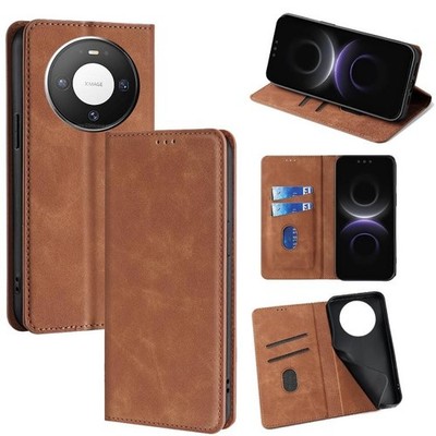 Skin Effect Soft Leather Magnetic Phone Case for Huawei Mate 80 5G