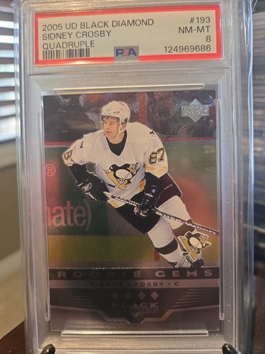 2005-06 Upper Deck Black Diamond Sidney Crosby Rookie RC PSA 8
