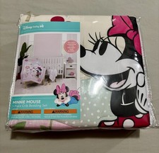 DISNEY BABY MINNIE MOUSE 3-PIECE CRIB BEDDING SET New In Package
