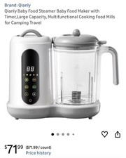 Qianly Blender Steamer Multifunctional Baby Food Maker with Timer