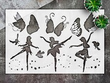 Fairy Dance Stencil Reusable Mylar Template for DIY Fairy Projects Whimsical Fan