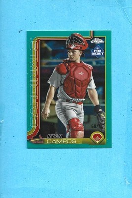2025 Topps Pro Debut Chrome Aqua Refractor  Ryan Campos  68/75 Cardinals PDC-14