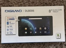 DIGILAND 8"-INCH QUAD CORE TABLET - " NEW IN BOX " NEVER USED