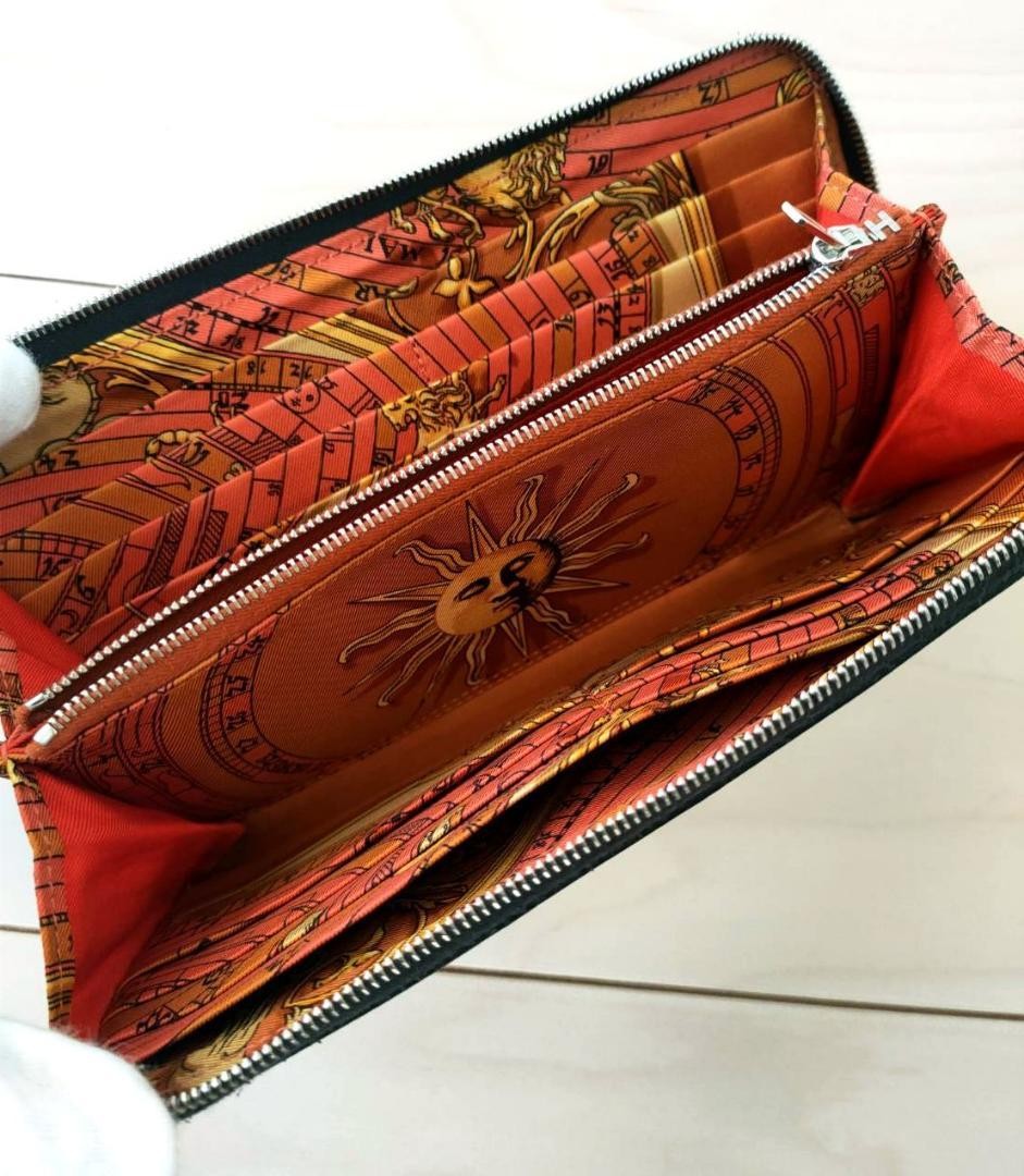 Hermes Azap Silk In Long Wallet 20x11x2cm Black Palladium Box Luxury Edition thumbnail 5