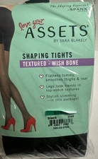 SPANX Assets by Sara Blakely Shaping Tights Women's 3 Black Textured Wish Bone