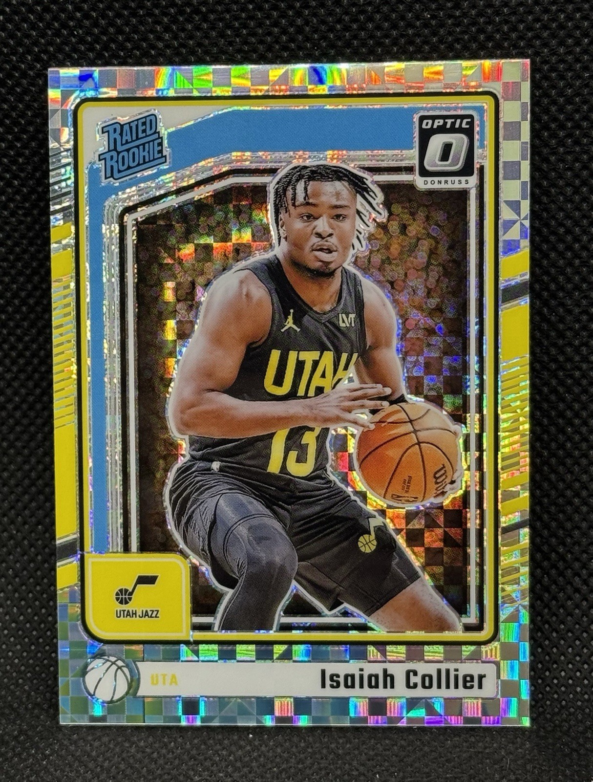 2024-25 Donruss Optic Isaiah Collier Rated Rookie RC Checkerboard Prizm SSP #295