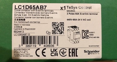 Schneider Electric LC1D65AB7 TeSys Deca Contactor 65A  NEW IN BOX USA UL LISTED