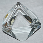 🌟 Vintage Cut Leaded Crystal Glass Ashtray Triangle Clear Heavy MCM Art Deco — photo 6