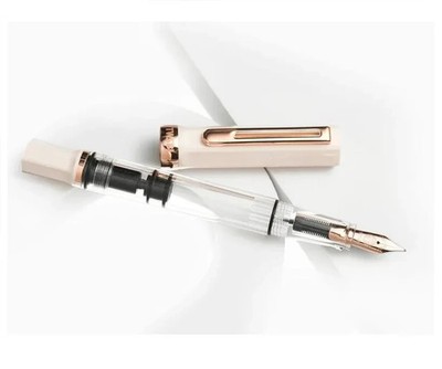 M Nib - NEW TWSBI ECO RG Piston Fountain Pen - Butter ROSE GOLD