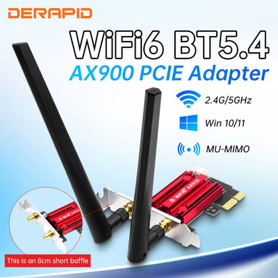Fenvi AX900 802.11ax WiFi 6 PCIe 1X WLAN Karte Bluetooth 5.4 Dualband 2,4G/5G