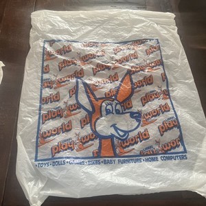 Vintage Large Lionel Play World Toys Plastic Souvenir Shopping Bag