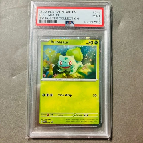 Bulbasaur SVP Black Star Promo 046 151 Poster Collection PSA 9 MINT Pokemon 🌀