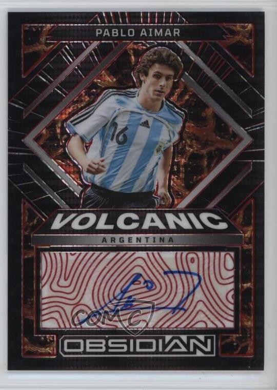 2022-23 Panini Obsidian Electric Etch Red Pulsar 37/44 Pablo Aimar Auto 17d3