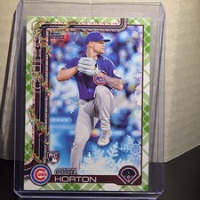 Topps 2025 Holiday Cade Horton #H140 Rookie Green Plaid Chicago Cubs Baseball