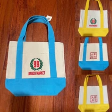 99 Ranch Market Mini Tote Bag Set of 2 Yellow & Blue