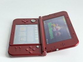 New 3DS XL Metallic Red Handheld System Bundle w/Games & Charger