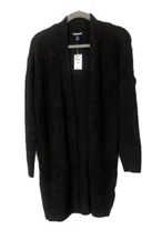 Lands’ End Women's Open Front, Cardigan, Black, XS, S, M, L, XL, NWT SHIPS FREE