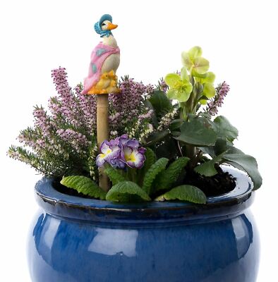 Cane Companions Beatrix Potter Duck Stake Topper Handmade Ornament - Yard Art