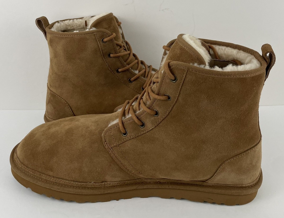 UGG Men Harkley Mid Tops Chestnut Chukka Boot Fleece Lined 