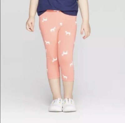 Cat and Jack Toddler Capri Unicorn Leggings, 3T - New!