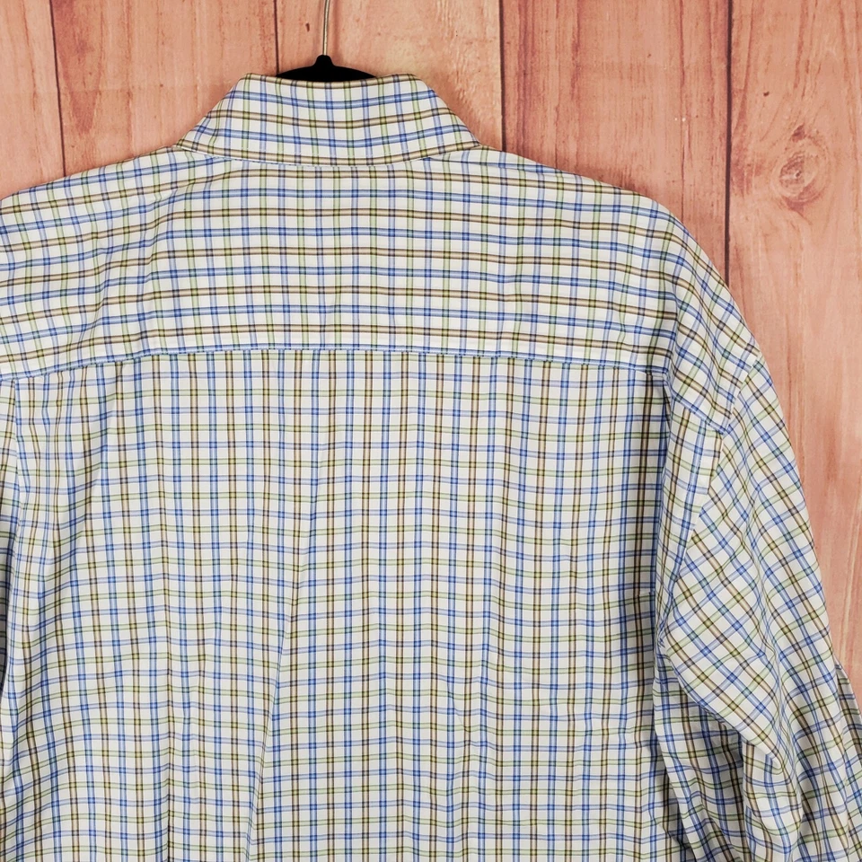Camisa de vestir Robert Talbott Carmel para hombre talla 2XL (etiquetada XL) a cuadros con botones Foto 4 de 4
