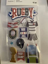 Recollections RUGBY sticker set~BNIP~Nice! Quick Ship!