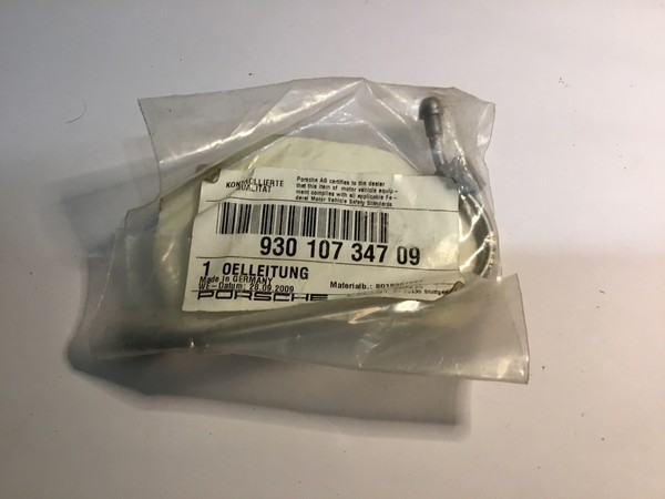 Neu Original Porsche ÖLleitung Kettenspanner 964 3.3 Turbo ÖLrohr Links-image
