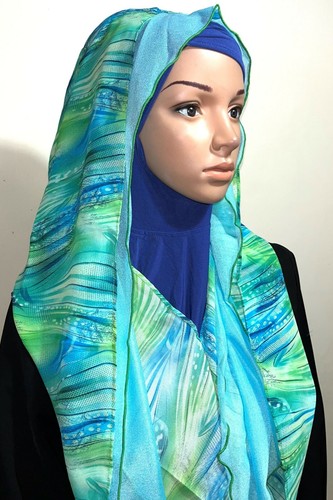 2 Pieces Hijab Hoodie Style on With 