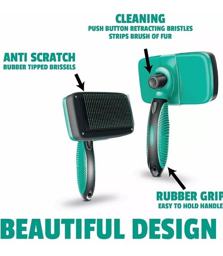 ruff n ruffus self cleaning slicker brush