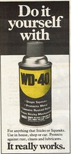 1982 Vintage Print Ad Do it yourself with WD-40 It really works Stops Squeaks
