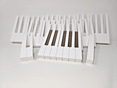 Piano Key Tops & Fronts White Plastic 2'' - Full Set NEW