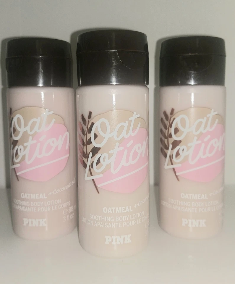 3 VICTORIA’S SECRET-ROSA-COCO AVENA LOCIÓN VIAJE TALLA 3 OZ cada una Foto 2 de 3