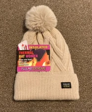 Polar Extreme Thermal Pom Beanie Brown Insulated