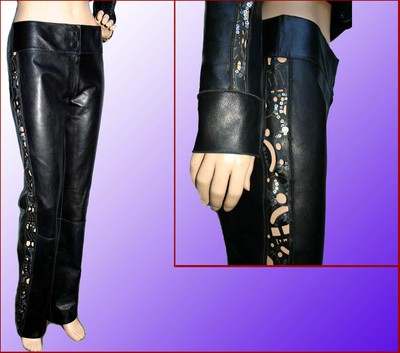 fendi leather pants