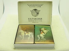 VTG Gainsborough Playing Cards E.E. Fairchild Rochester Lippizan Stallion Dual