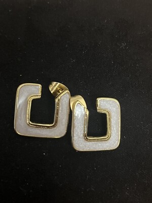 MISSOMA ENAMEL HAZE SQUARED OPEN STUD EARRINGS Original Price £85.00
