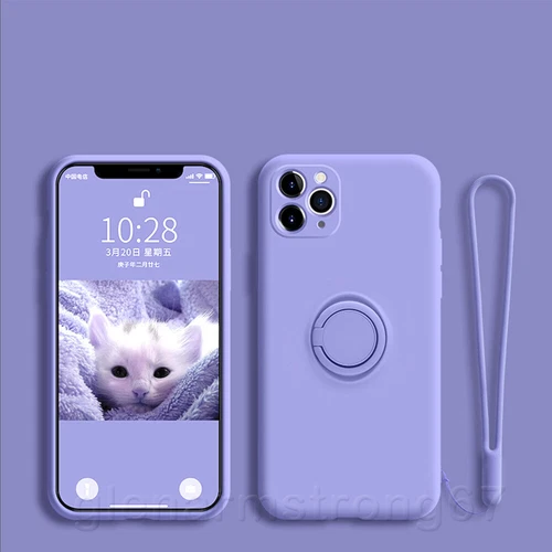 Etui na iPhone 16 15 14 13 Pro Max 12 11 XR XS Silikonowe etui ochronne Ring Cover - Zdjęcie 18 z 28