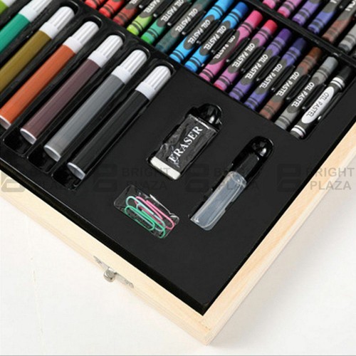 180PCS Kids Complete Art Set Box Case Paints Drawing Colour Pencils Pastels - Picture 3 of 8